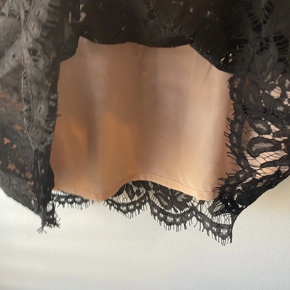 J. Crew Black Eyelash Trim Lace‎ Skirt